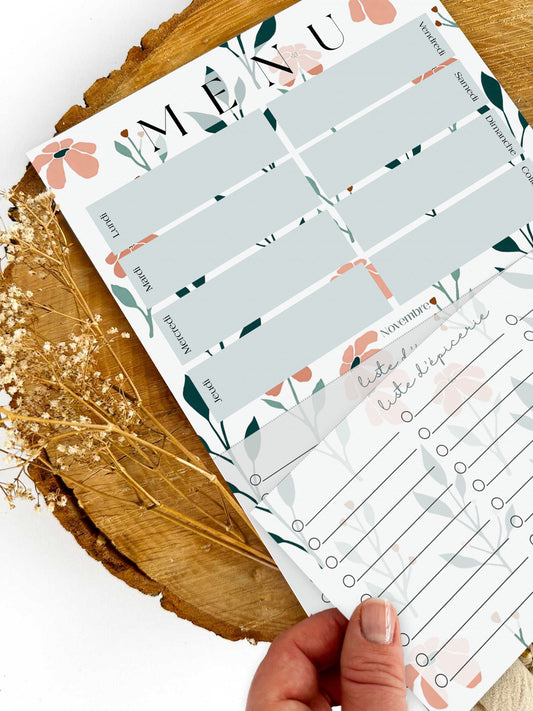 Planificateur de repas et liste d'épicerie Flora