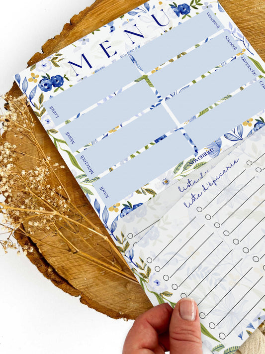 Planificateur de repas et liste d'épicerie Hydrangea