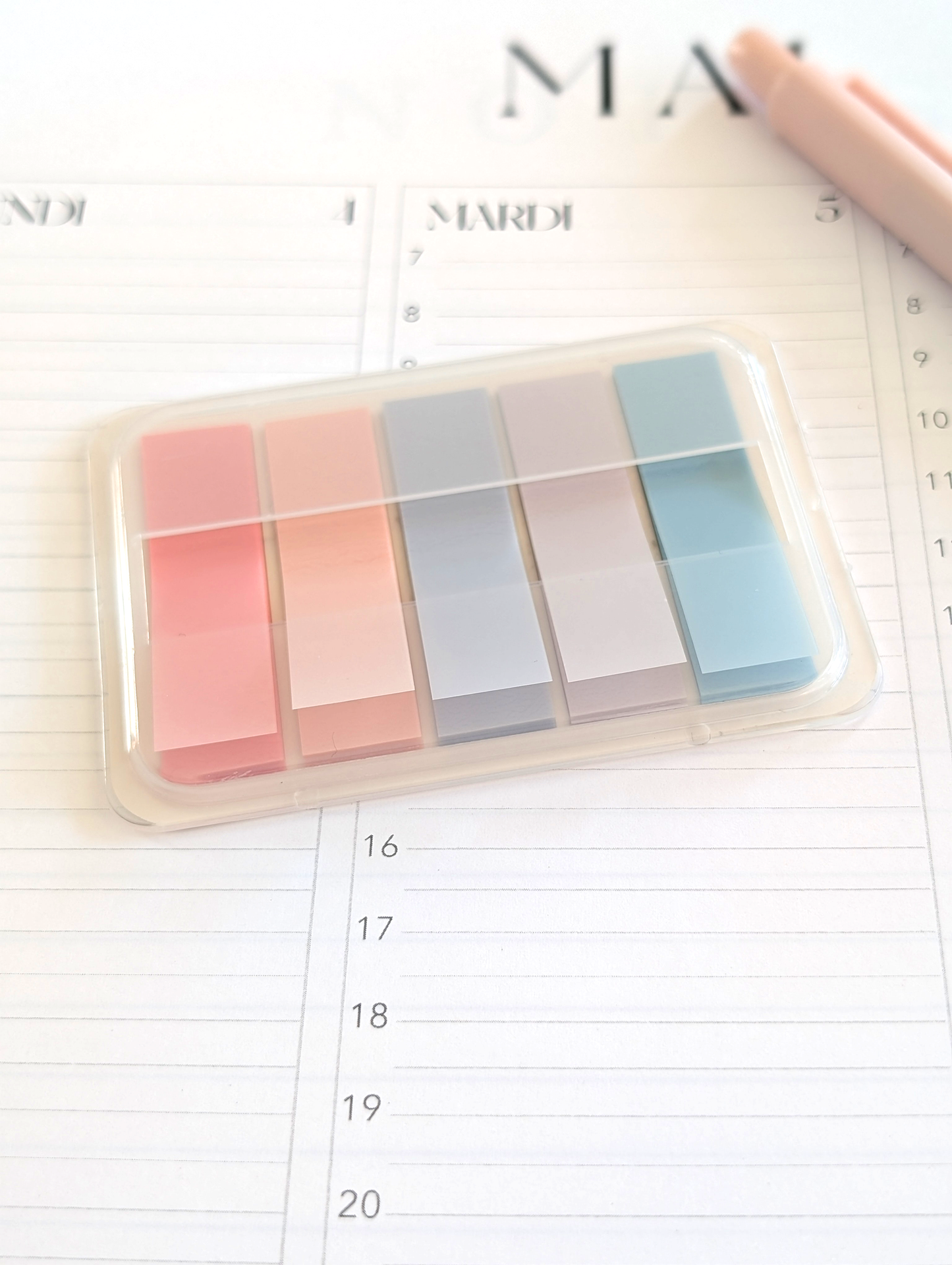 Onglets adhésifs pastels