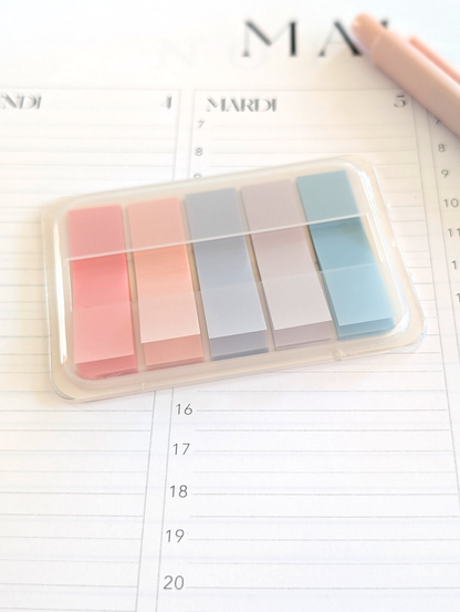 Onglets adhésifs pastels