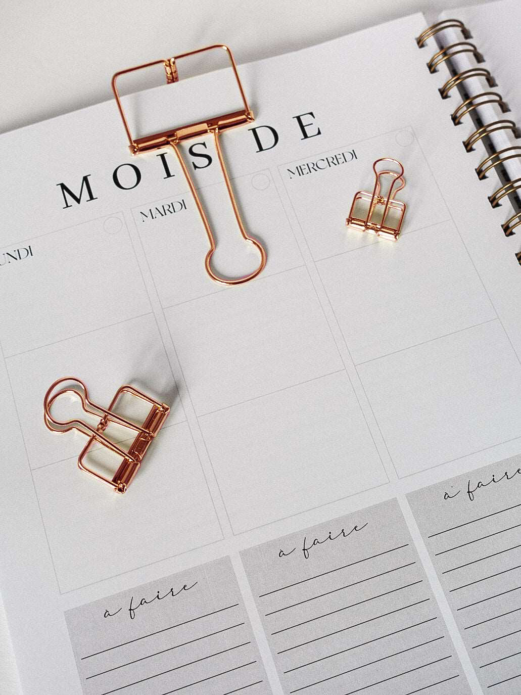 Pinces à papier Or Rose