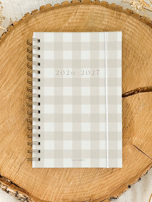 Agenda 2026-2027 Damier d'Été Format de poche