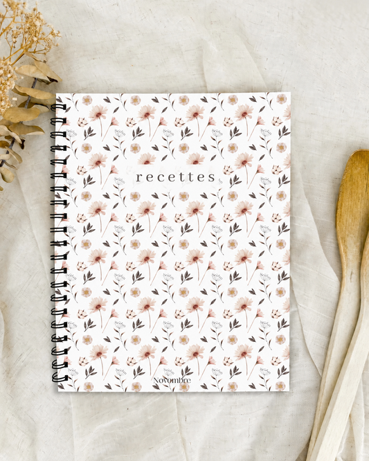 Livre de recettes à compléter Fleurs nordiques
