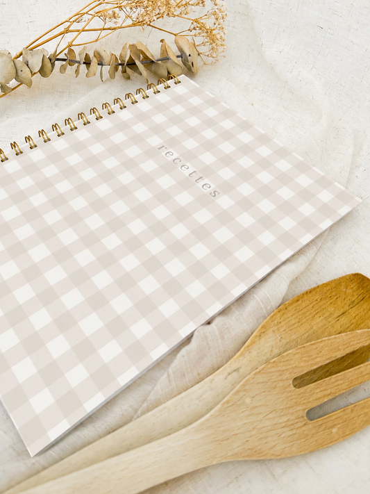 Livre de recettes à compléter Damier d'été