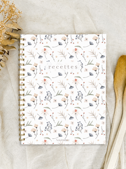 Livre de recettes à compléter Fleuri