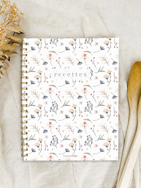 Livre de recettes à compléter Fleuri