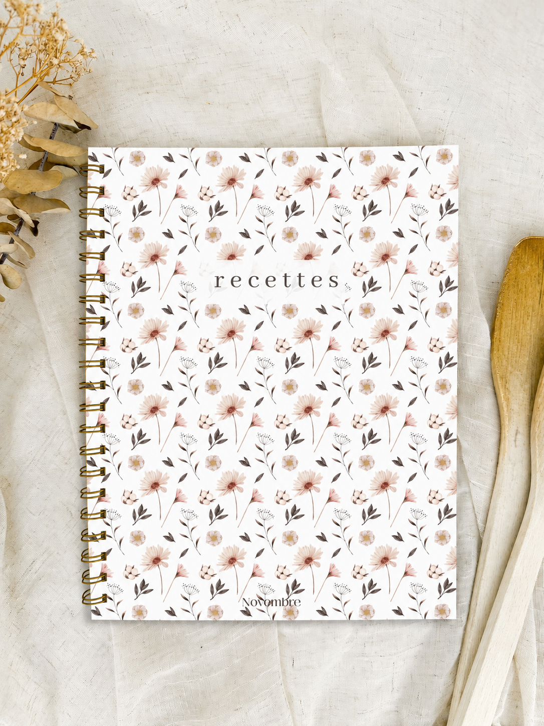 Livre de recettes à compléter Fleurs nordiques