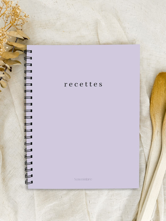 Livre de recettes à compléter Lavande