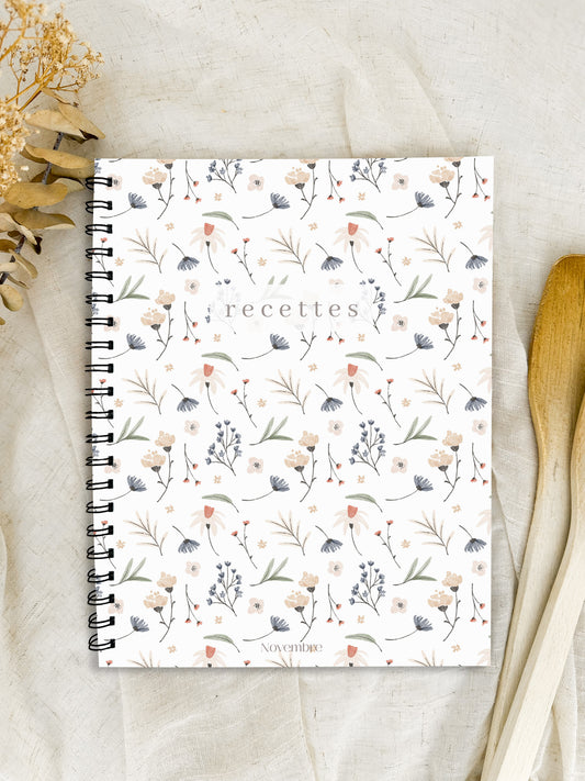 Livre de recettes à compléter Fleuri