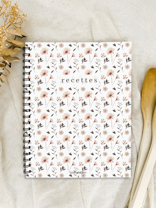 Livre de recettes à compléter Fleurs nordiques