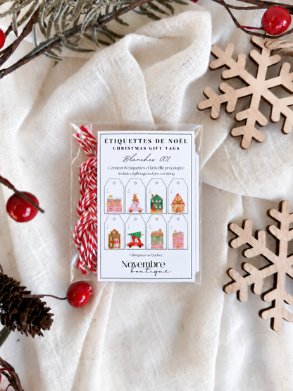 Étiquettes cadeaux de Noël Blanches 01 – photo 5