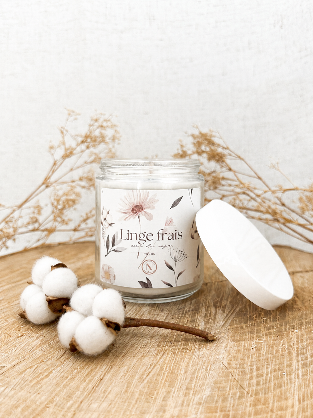 Bougie de soya parfum de Linge frais