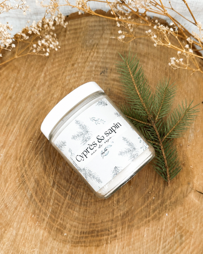 Bougie de soya parfum de Cyprès et sapin