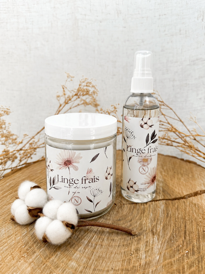 Bougie de soya parfum de Linge frais