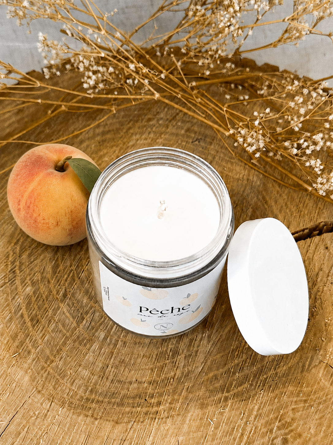 Bougie de soya parfum de Pêche