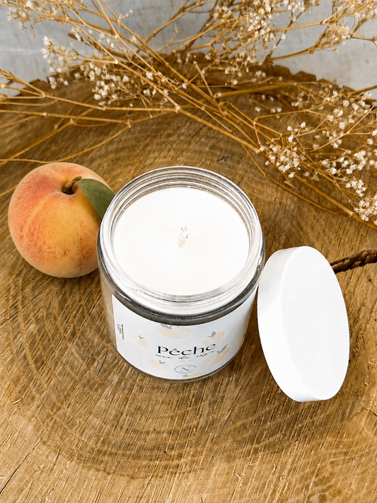 Bougie de soya parfum de Pêche