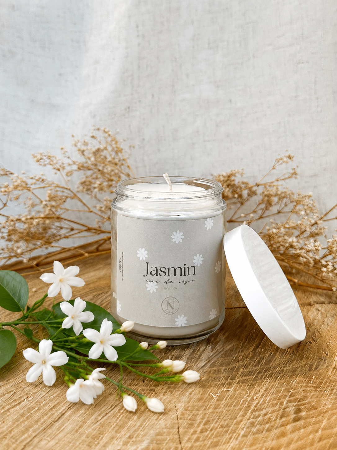 Bougie de soya parfum de Jasmin