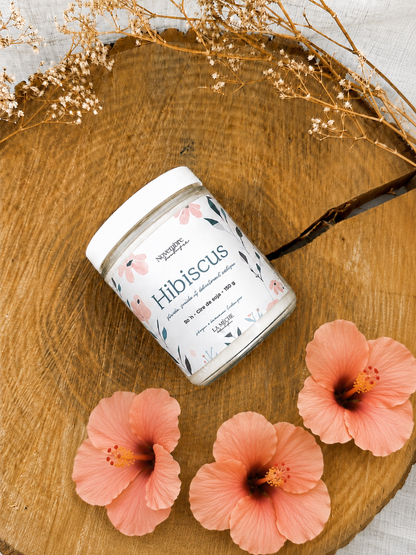 Bougie de soya parfum d'Hibiscus
