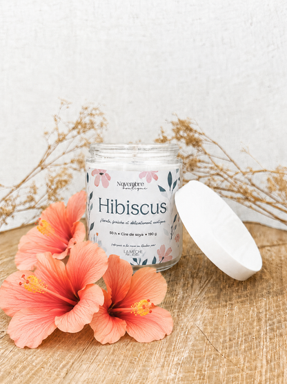 Bougie de soya parfum d'Hibiscus
