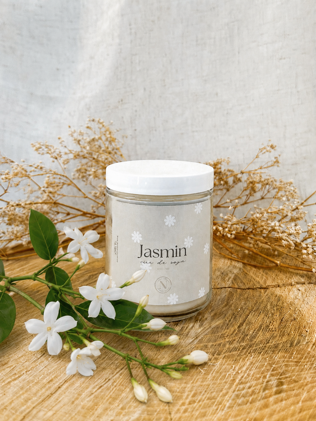 Bougie de soya parfum de Jasmin