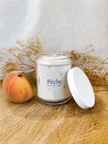 Bougie de soya parfum de Pêche