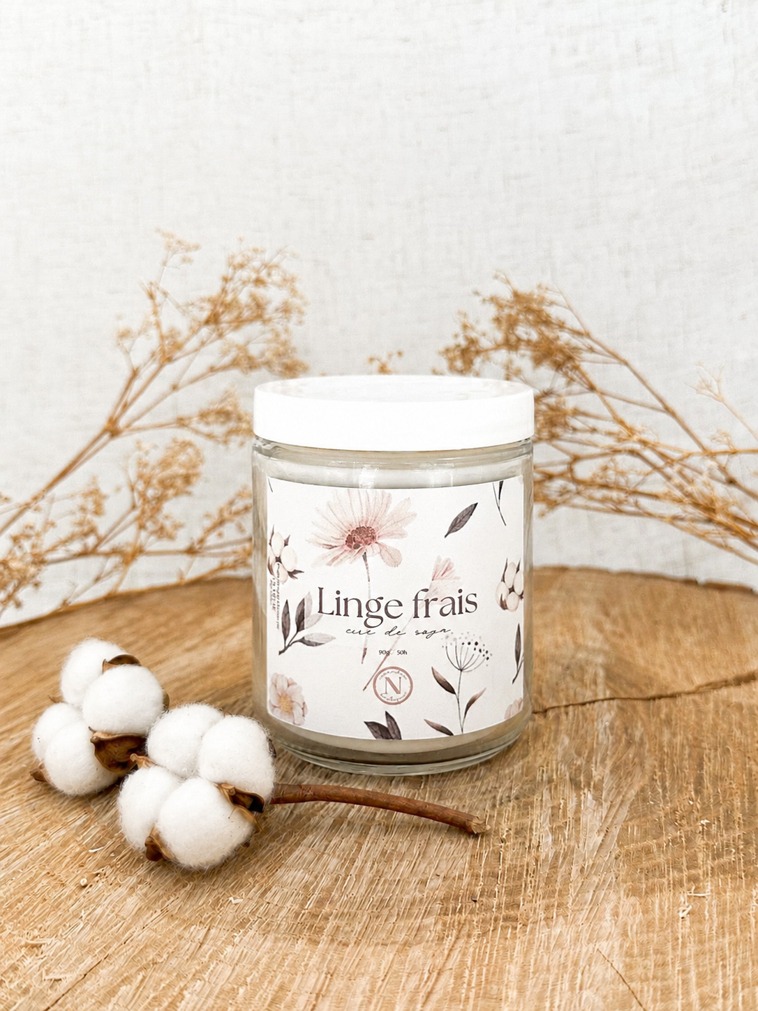 Bougie de soya parfum de Linge frais