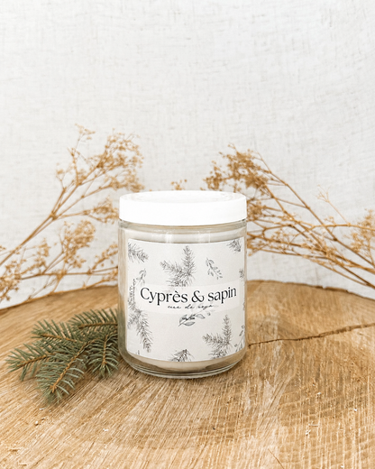 Bougie de soya parfum de Cyprès et sapin