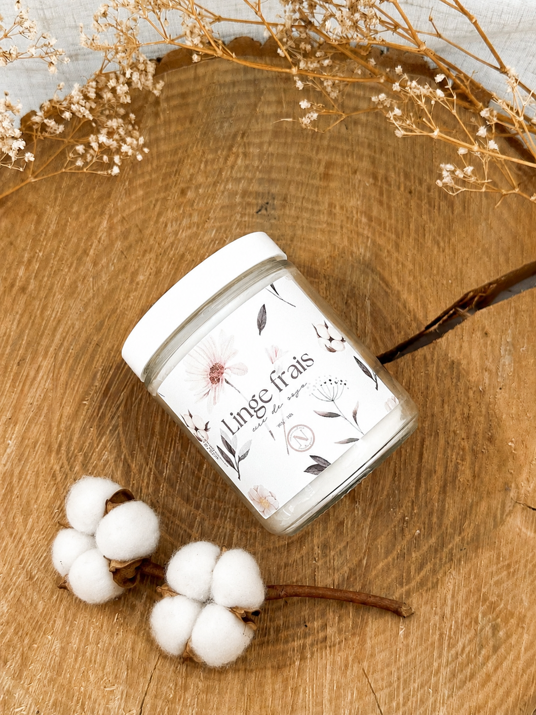 Bougie de soya parfum de Linge frais