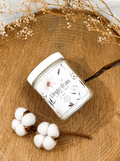 Bougie de soya parfum de Linge frais
