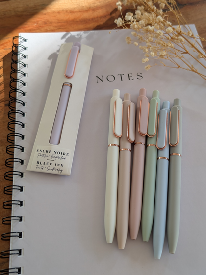 Stylo pastel à encre noire