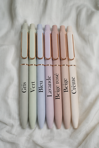 Stylo pastel à encre noire