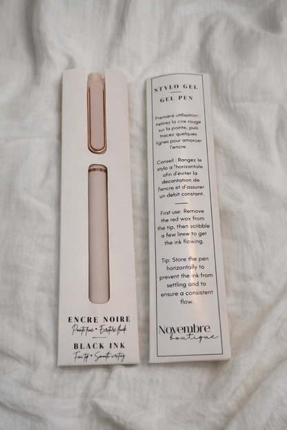 Stylo pastel à encre noire