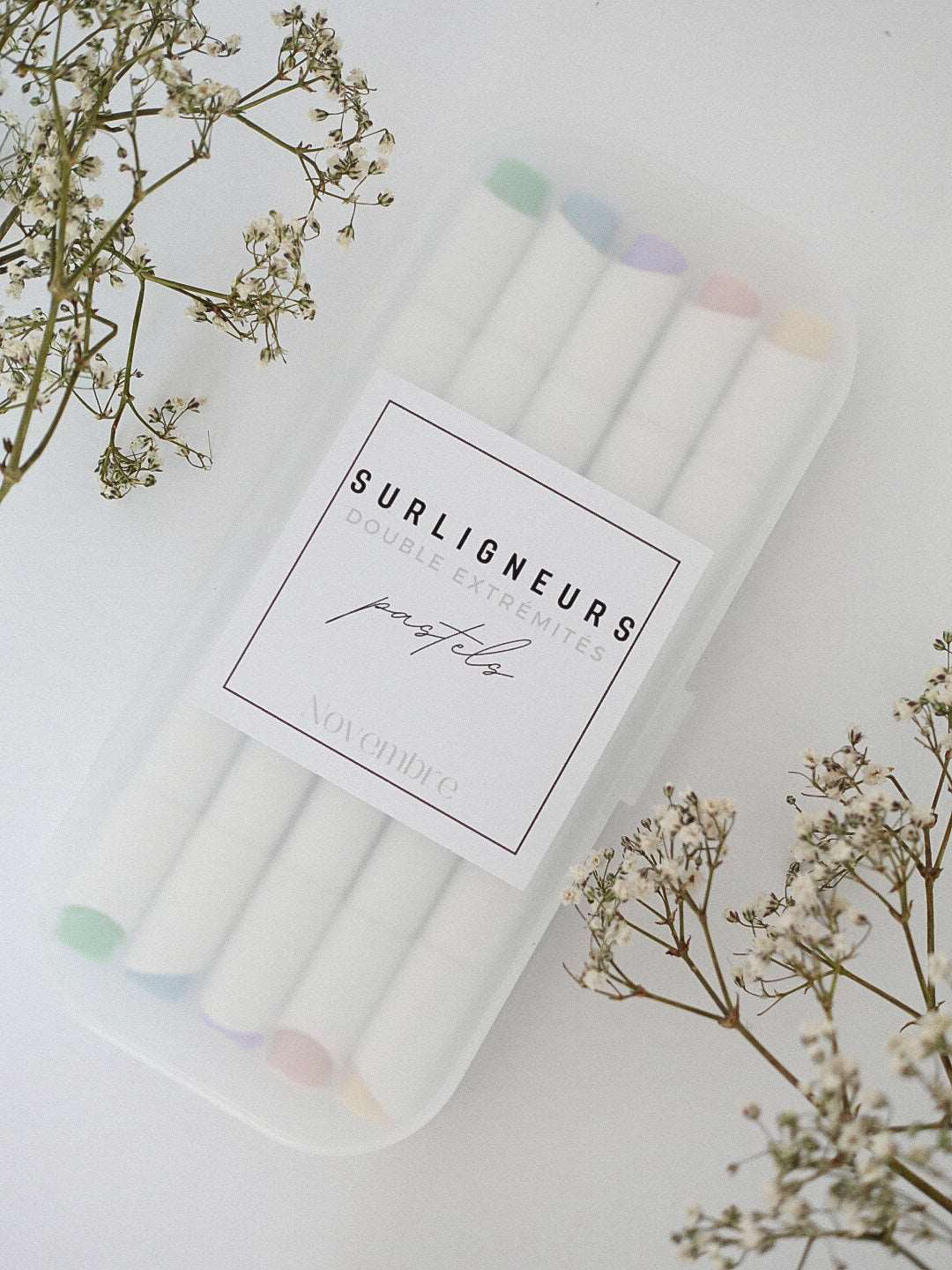 Coffret de 5 surligneurs pastels à double extrémités