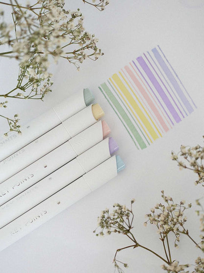 Coffret de 5 surligneurs pastels à double extrémités