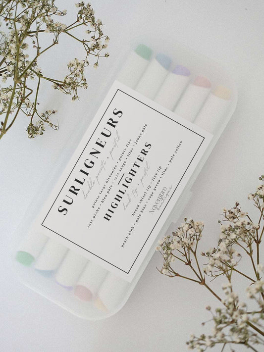 Coffret de 5 surligneurs pastels à double extrémités