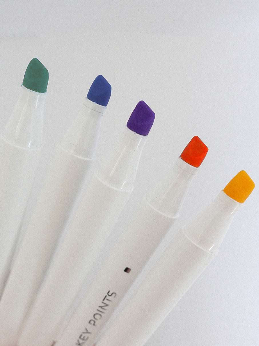 Coffret de 5 surligneurs pastels à double extrémités