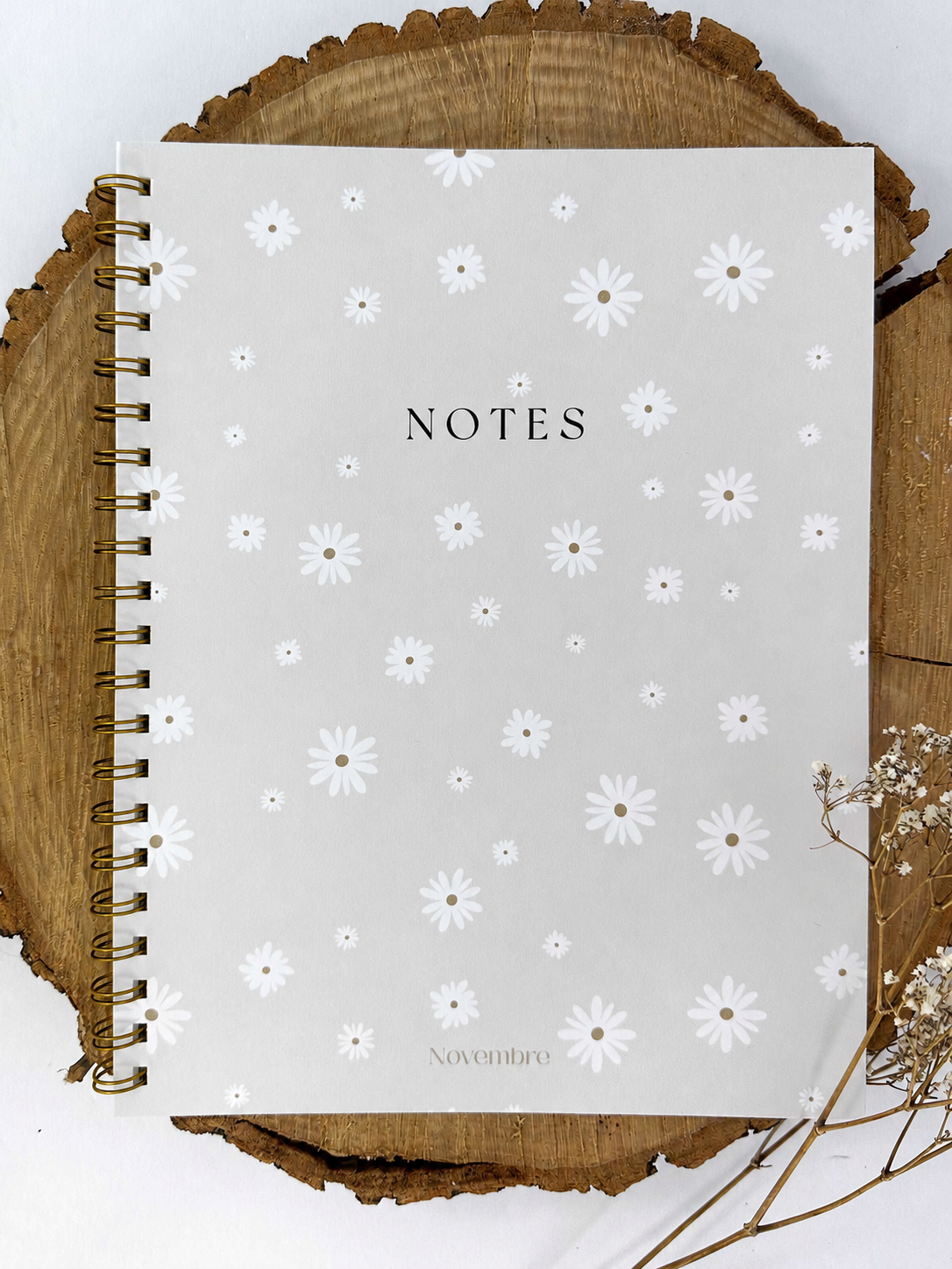 Cahier de notes Fleurs Blanches Grand format