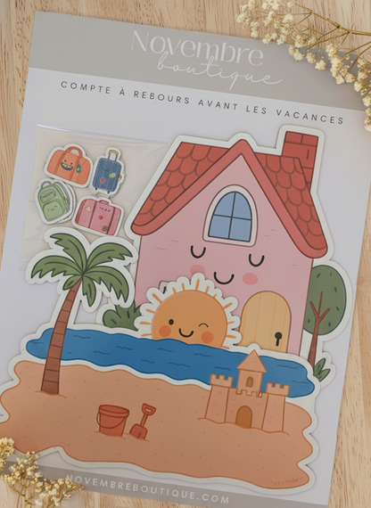 Système de compte à rebours avant les vacances pour enfants