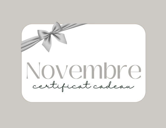 Certificats cadeaux Novembre boutique - Novembre Boutique