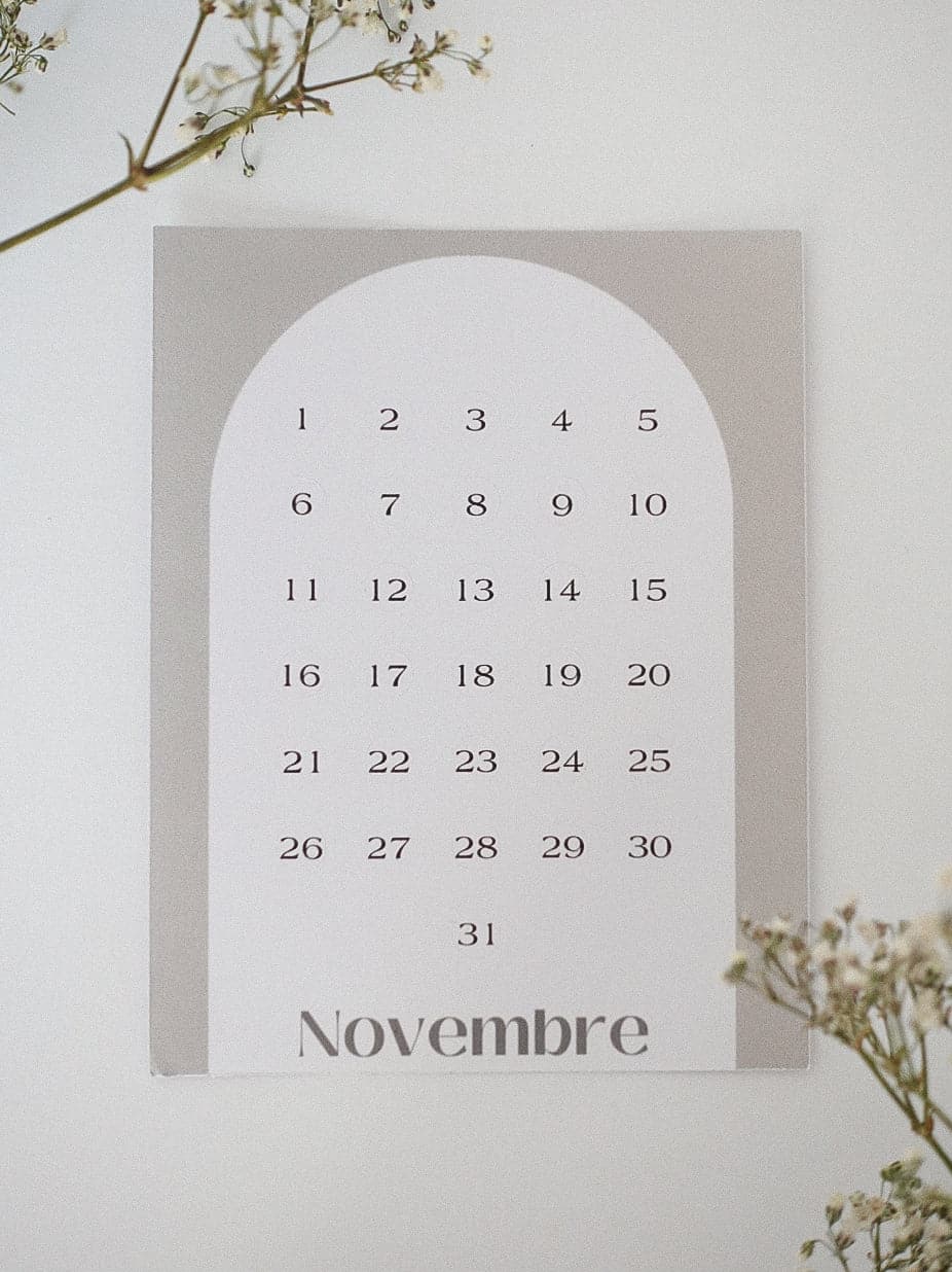 Ensemble d’étiquettes pour agenda - Novembre Boutique